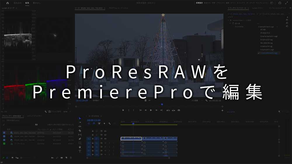 ProResRAWをPremiereProで編集する方法【必要な設定】