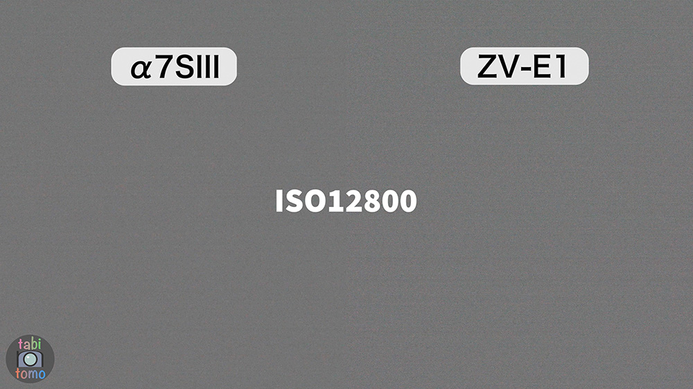 α7SIIIとZV-E1のノイズ比較 ISO12800
