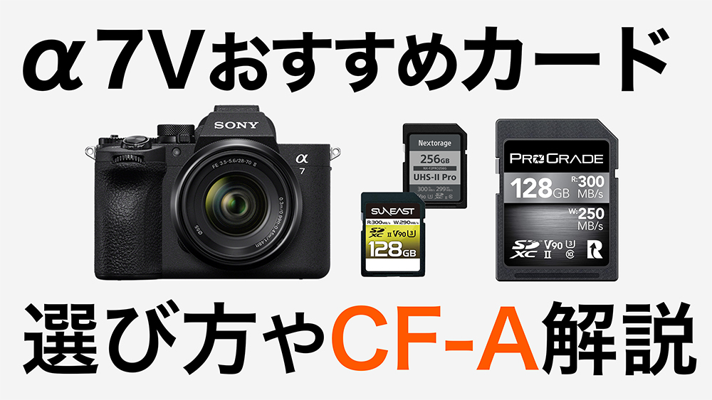 SONYα7V用メモリーカードの選び方とおすすめ５選